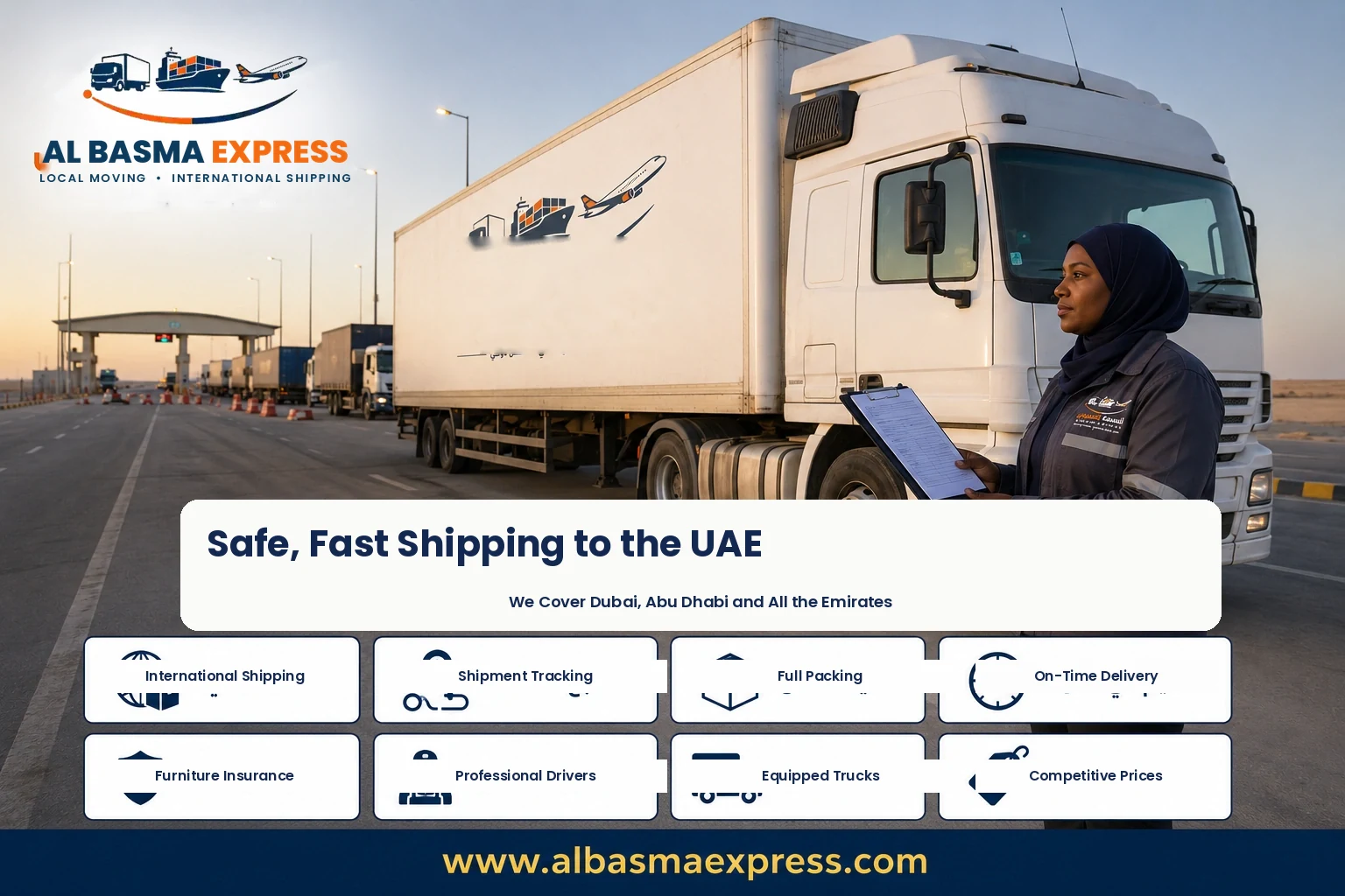 Truck heading from Riyadh to the UAE border