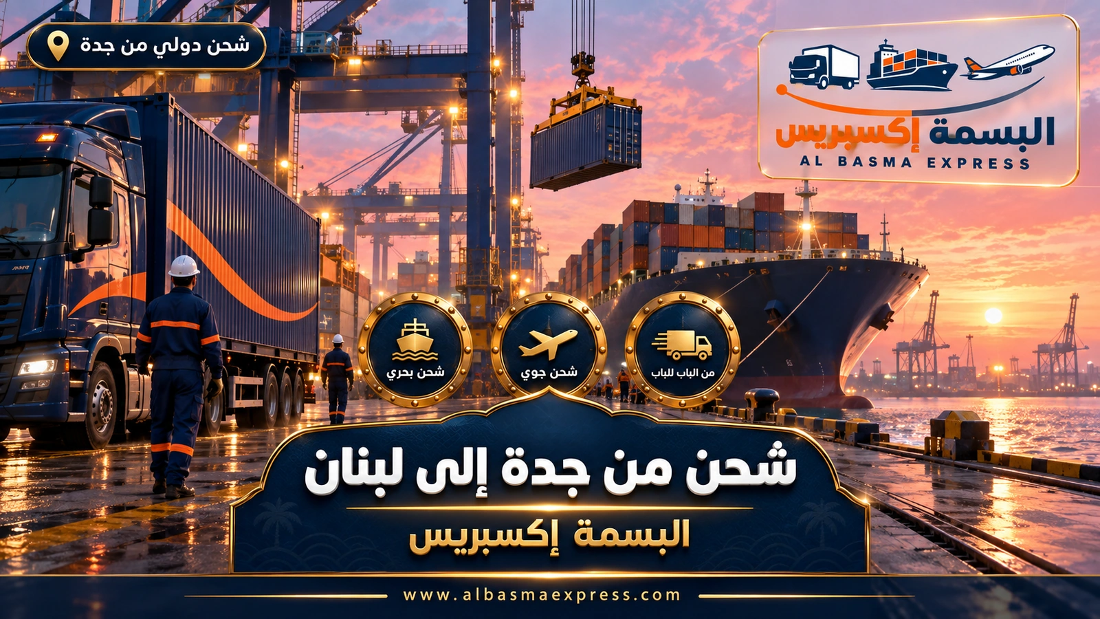 شركة شحن من جدة إلى لبنان | البسمة إكسبريس