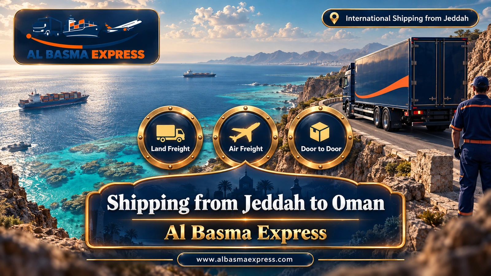 Shipping from Jeddah to Oman | +966553923364 Cars, Containers & Furniture to Muscat and Salalah