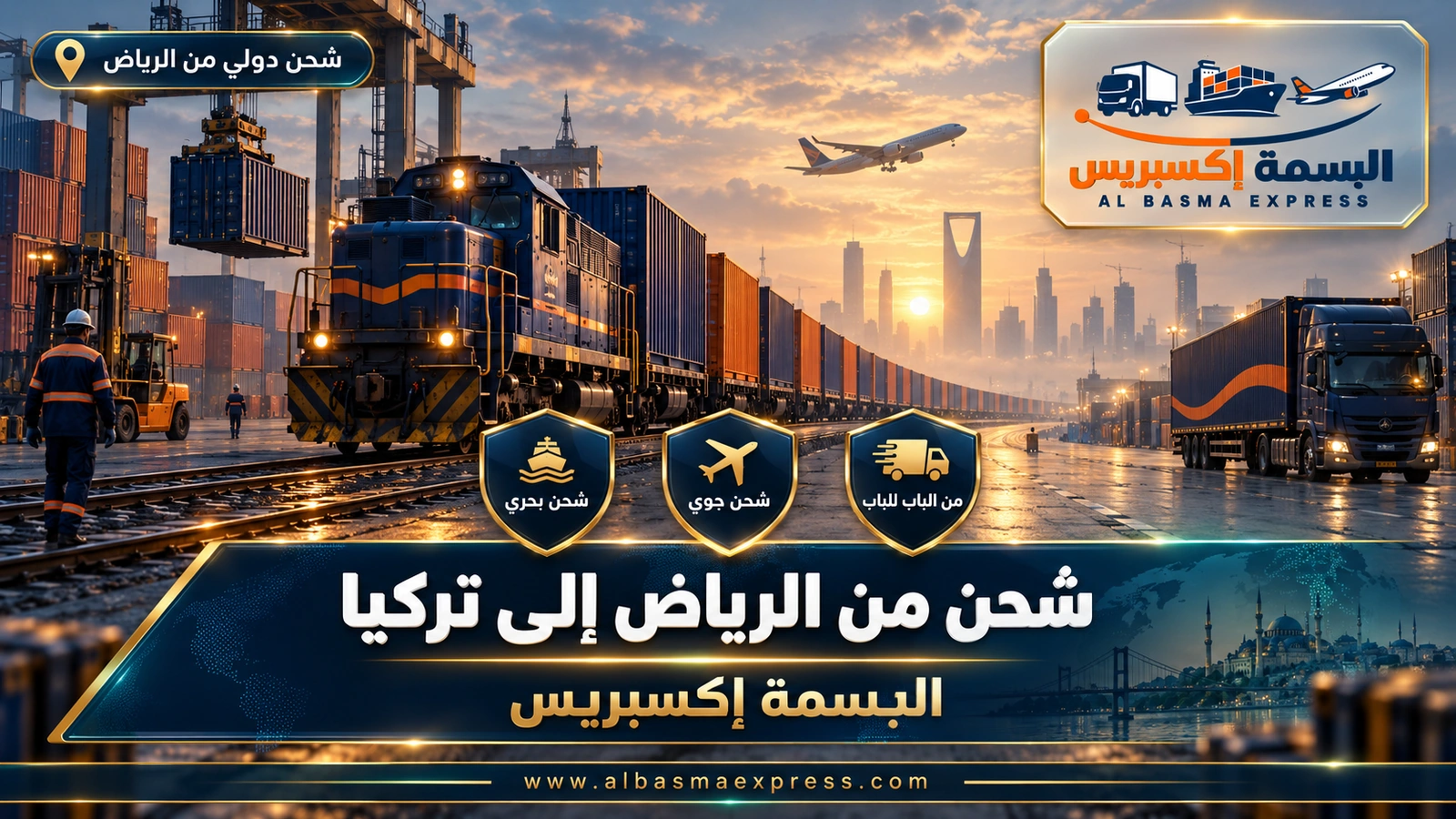 شركة شحن من الرياض إلى تركيا | البسمة إكسبريس