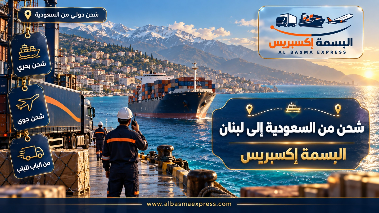 شركة شحن من السعودية إلى لبنان | البسمة إكسبريس
